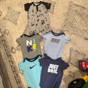 Nike Baby Onesies Set in Blue, Gray, and Black
